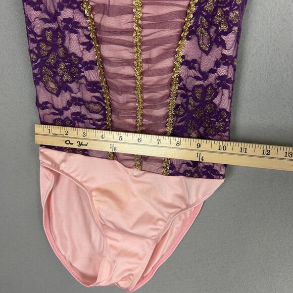 Ballet Leotard Adult Small Purple Lace Tulle Skirt Costume Headband Stage Dance - Picture 3 of 10